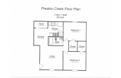 Preston Creek 2 bdr 1 bath floorplan